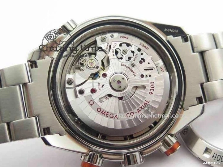 0110 Sophisticated Planet Ocean Master Chronometer Chrono SS OM 1:1 Best Edition Orange On SS Bracelet A 8156